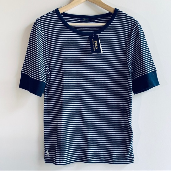 Polo Ralph Lauren Tops - Polo Ralph Lauren | White and Blue Stripped T